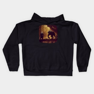 Fighting Monsters - Fantasy - Witcher Kids Hoodie